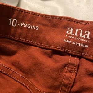 a.n.a rust orange skinny ankle jeans sz12 stretch